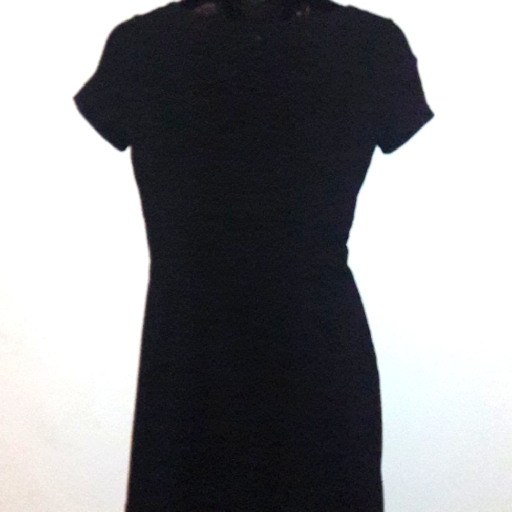 WHITE HOUSE BLACK MARKET Black Ponte Knit Stretch Dress, 0 - Picture 6 of 6
